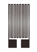 Typical printed strain gauge geometry